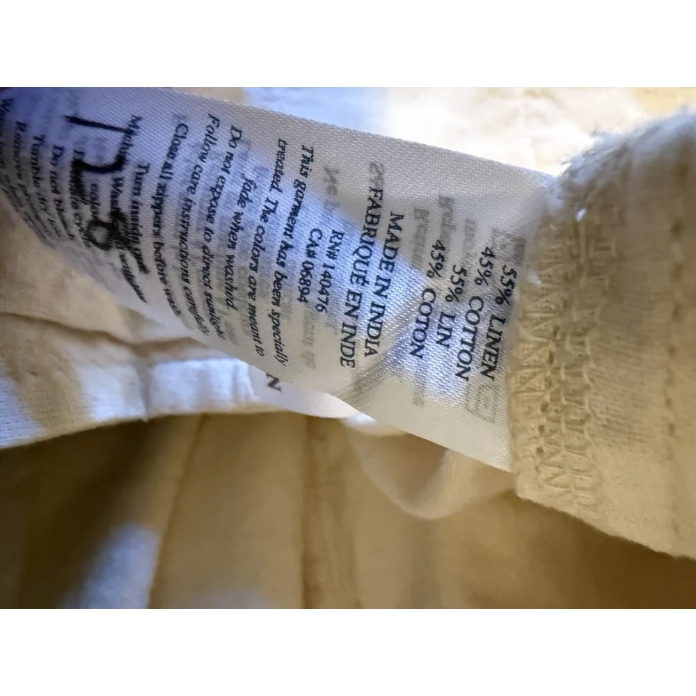 FAHERTY Tradewinds Shorts 7.5” Inseam Linen Blend‎ Cream Tan Mens Size 40 NWT